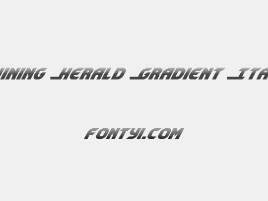 Shining Herald Gradient Italic