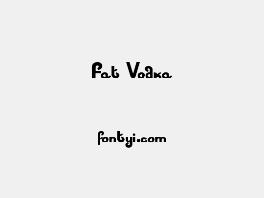 Fat Vodka