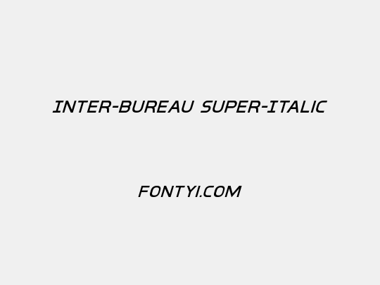 Inter-Bureau Super-Italic