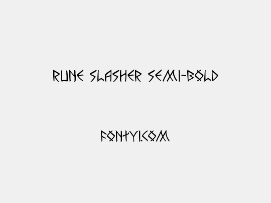 Rune Slasher Semi-Bold