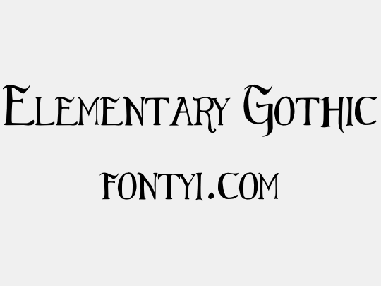 Elementary Gothic