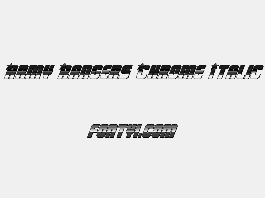Army Rangers Chrome Italic