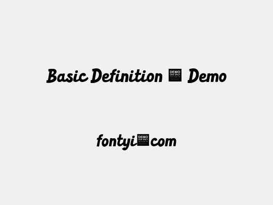 Basic Definition - Demo