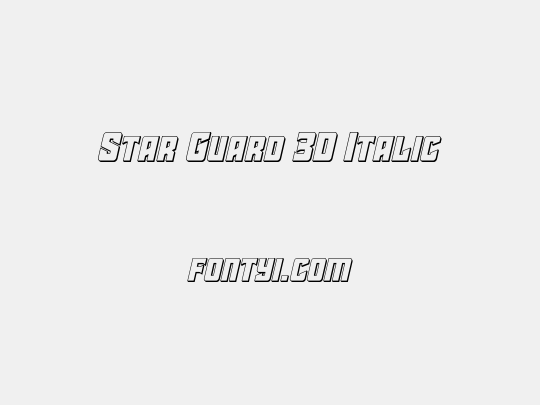 Star Guard 3D Italic