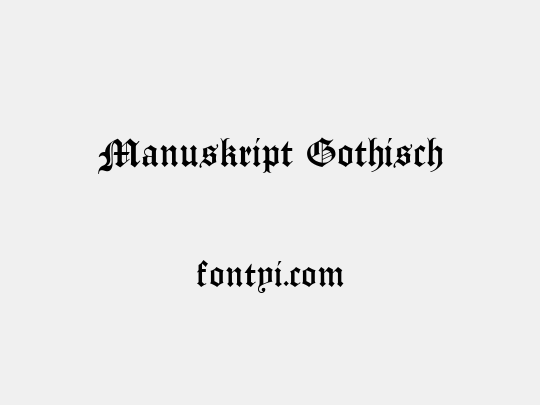 Manuskript Gothisch