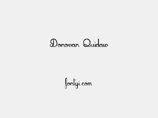 Donovan Quidaw