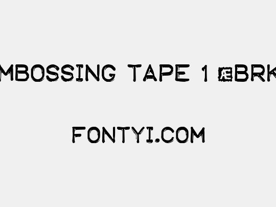 Embossing Tape 1 (BRK)