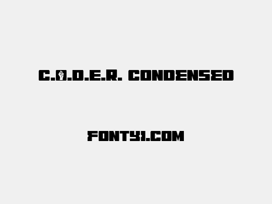 C.O.D.E.R. Condensed