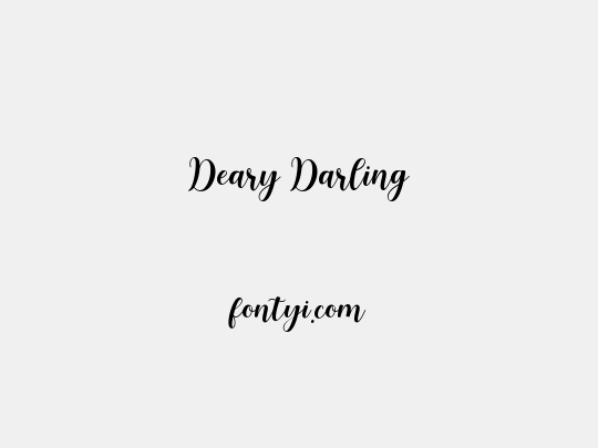 Deary Darling