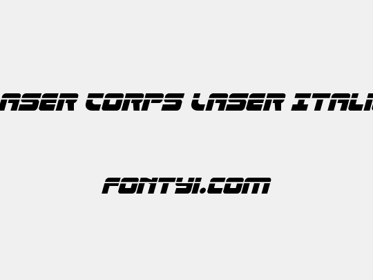Laser Corps Laser Italic