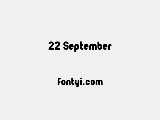 22 September