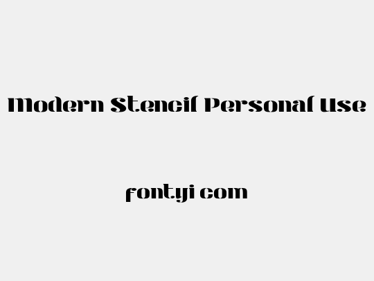 Modern Stencil Personal Use