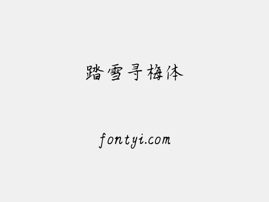 踏雪寻梅体
