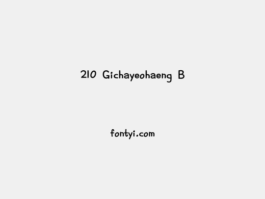 210 Gichayeohaeng B