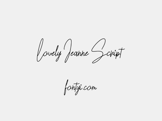 Lovely Jeanne Script