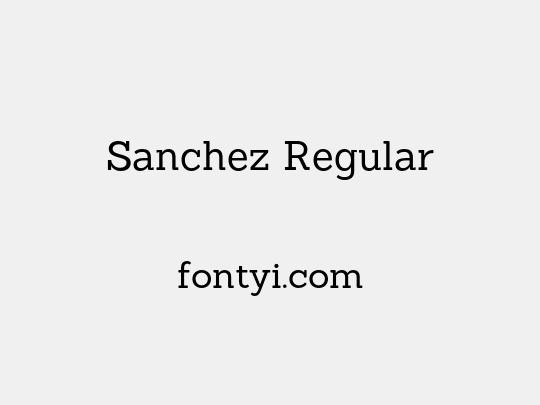 Sanchez Regular