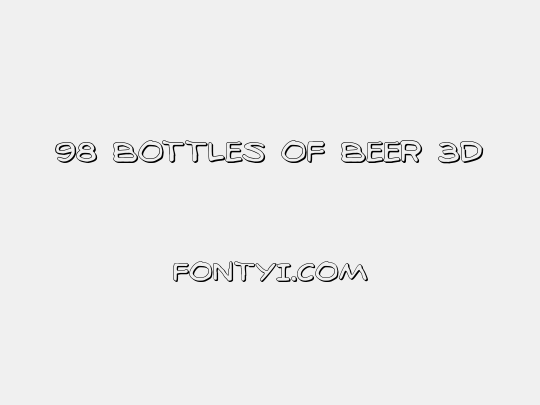 98 Bottles of Beer 3D