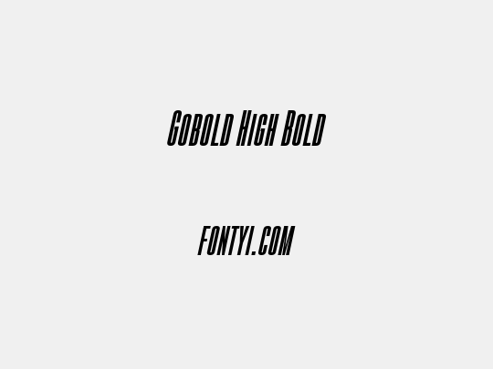Gobold High Bold