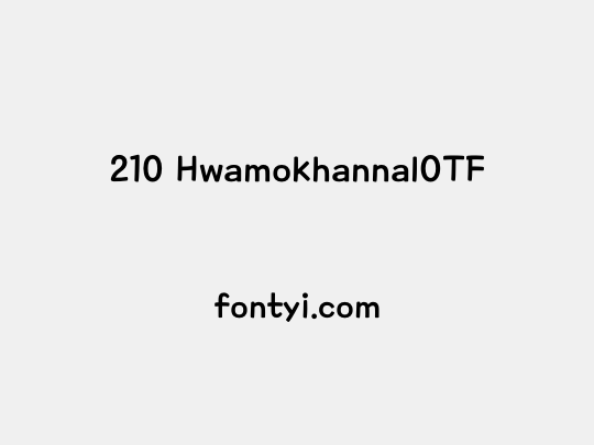 210 HwamokhannalOTF