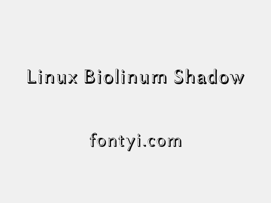 Linux Biolinum Shadow