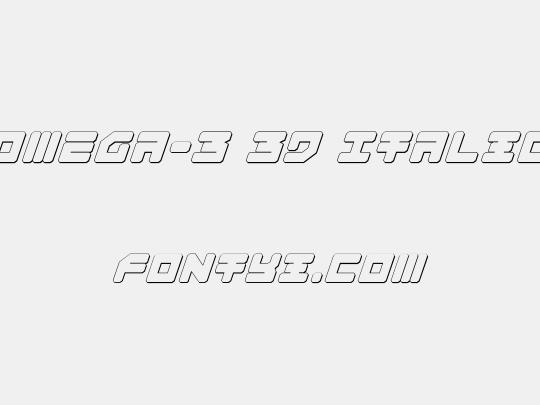 Omega-3 3D Italic
