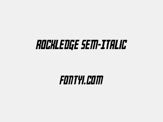 Rockledge Sem-Italic