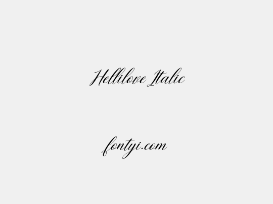 Hellilove Italic