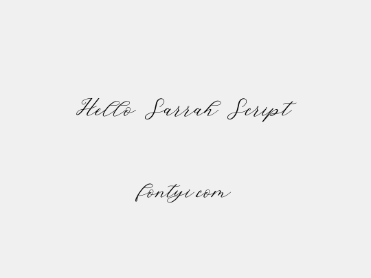 Hello Sarrah Script