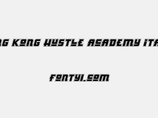 Hong Kong Hustle Academy Italic