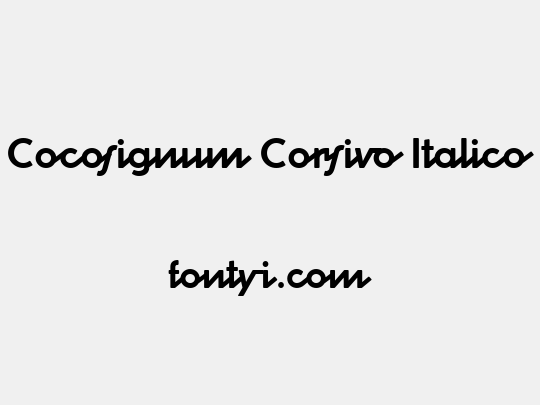 Cocosignum Corsivo Italico