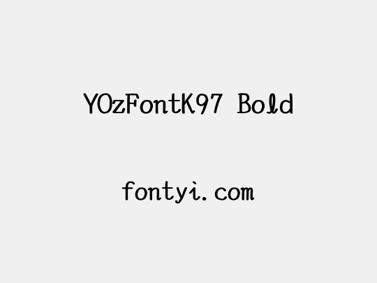 YOzFontK97 Bold
