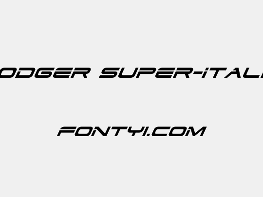 Dodger Super-Italic
