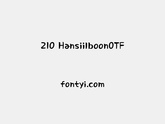210 HansiilboonOTF
