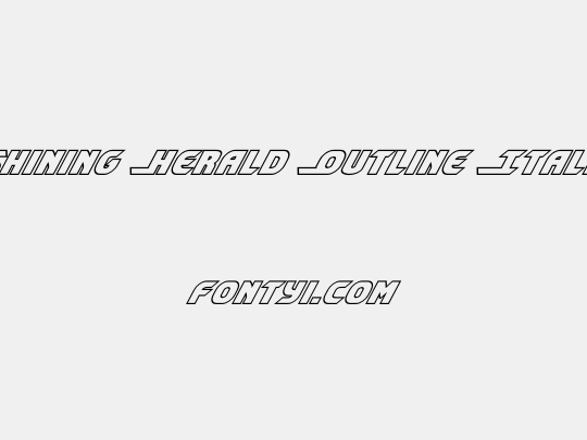 Shining Herald Outline Italic