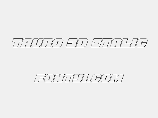 Tauro 3D Italic
