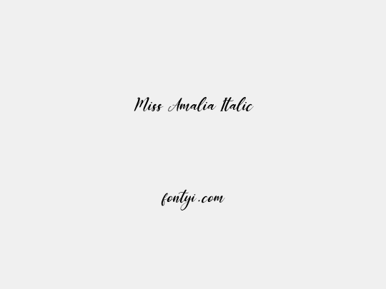 Miss Amalia Italic