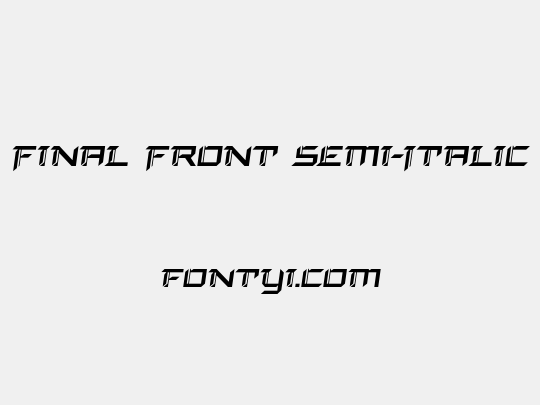 Final Front Semi-Italic