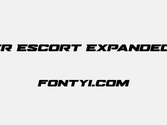 Bomber Escort Expanded Italic