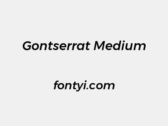 Gontserrat Medium