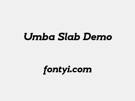 Umba Slab Demo