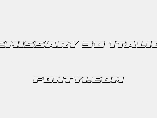 Emissary 3D Italic