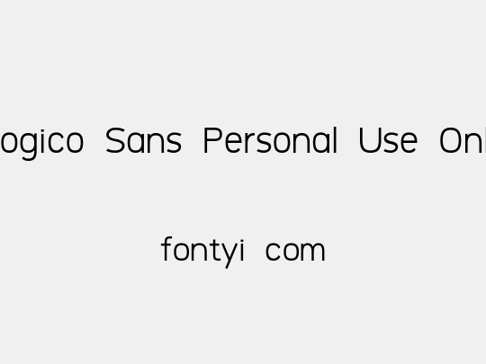Logico-Sans-Personal-Use-Only