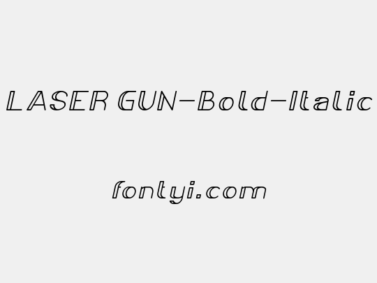 LASER GUN-Bold-Italic