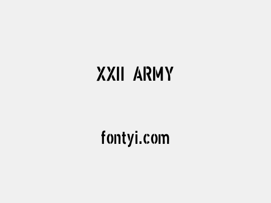 XXII ARMY