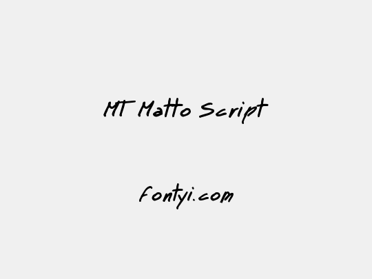 MT Matto Script