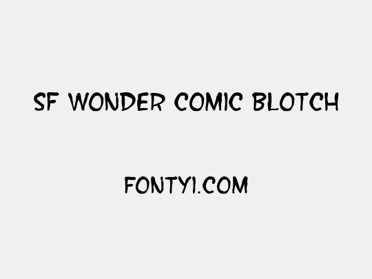 SF Wonder Comic Blotch