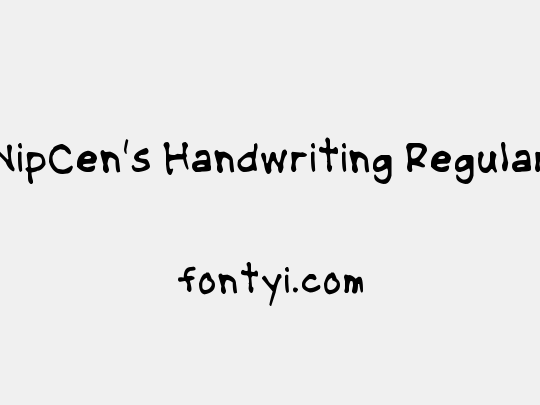 NipCen's Handwriting Regular