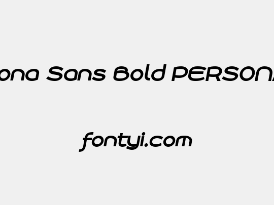 Roona Sans Bold PERSONAL