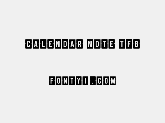 calendar note tfb