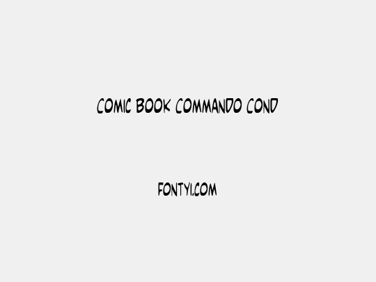 Comic Book Commando Cond